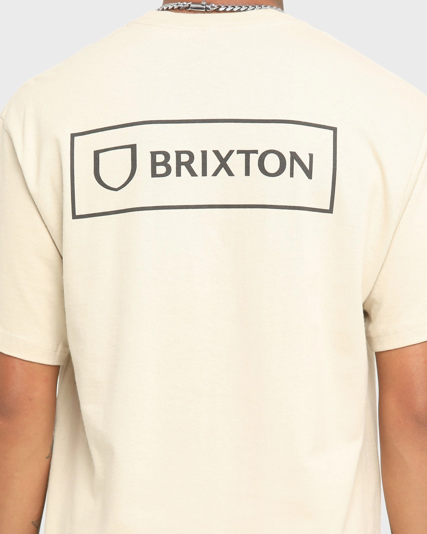 Brixton Alpha Block Short Sleeve T-Shirt Cream