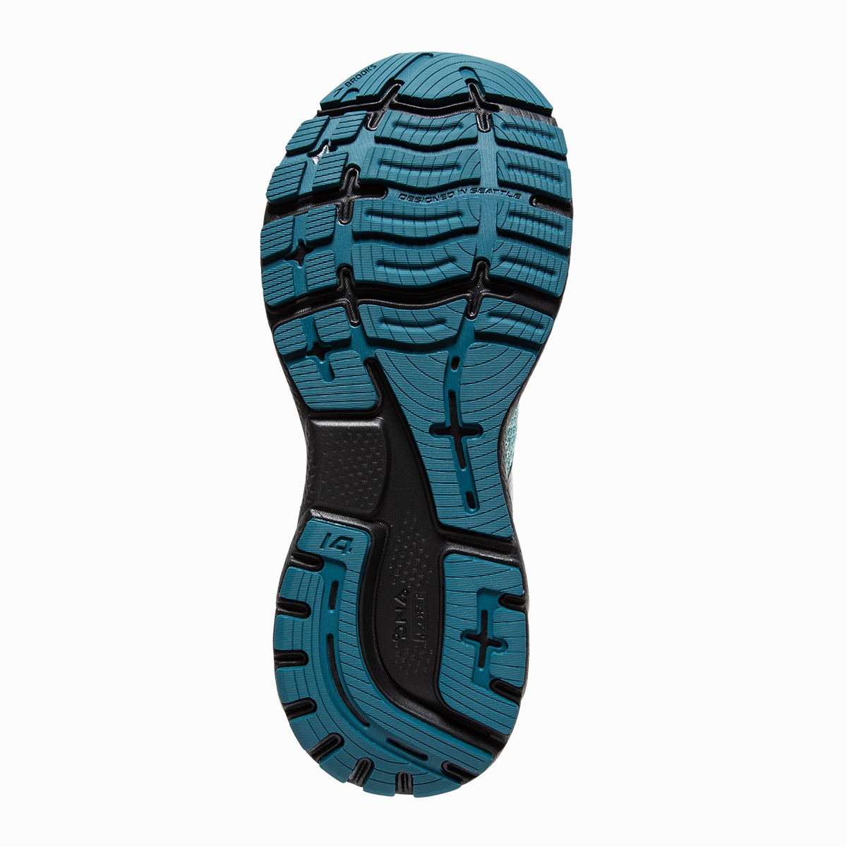 Brooks Ghost 14 - White - Black - Blue Light