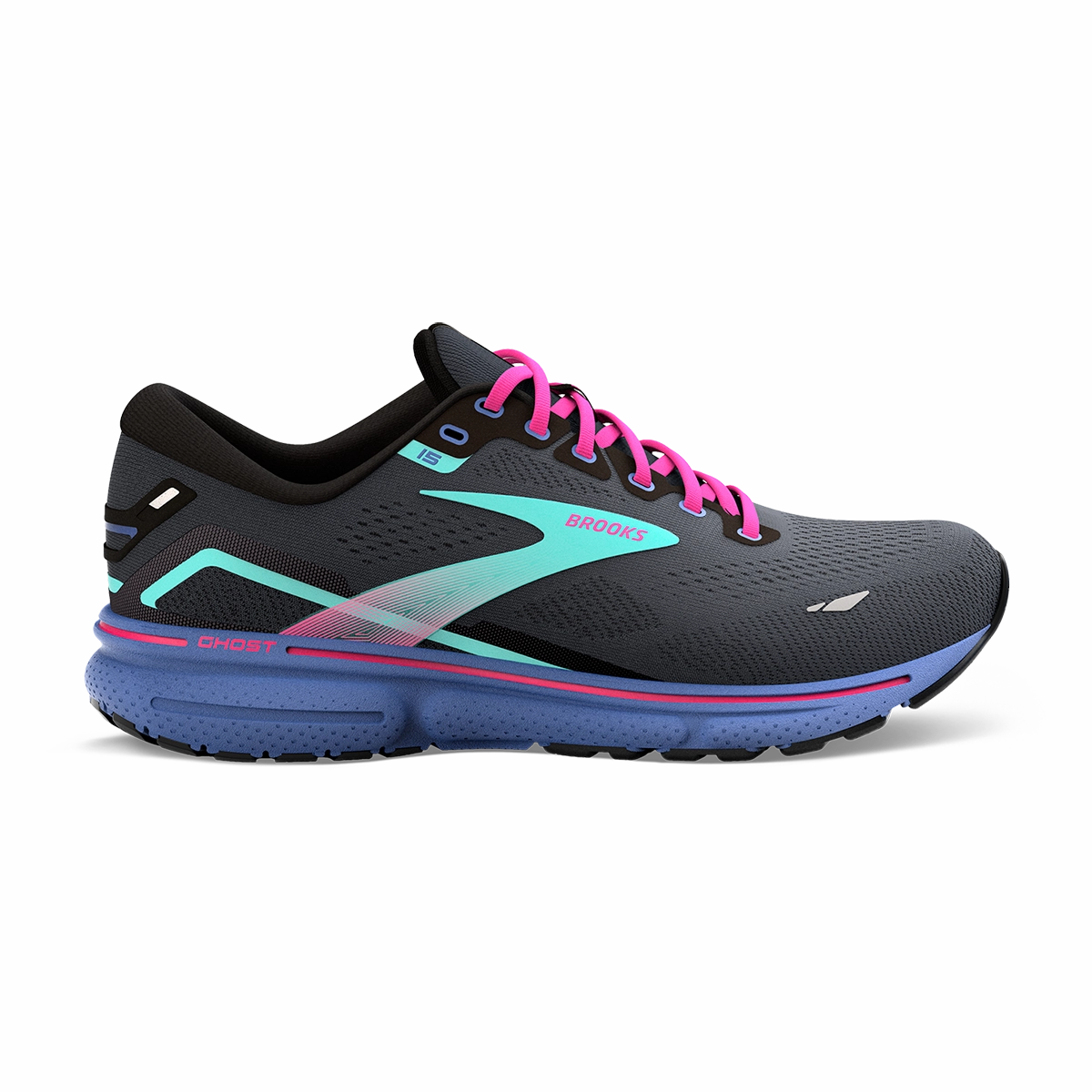 Brooks Ghost 15 - Black - Blue - Aruba
