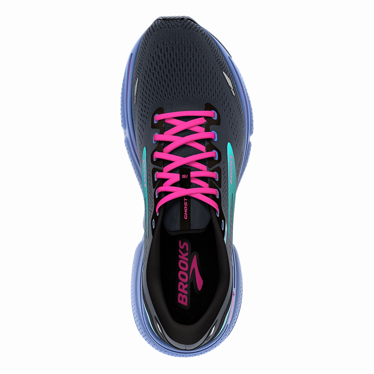 Brooks Ghost 15 - Black - Blue - Aruba