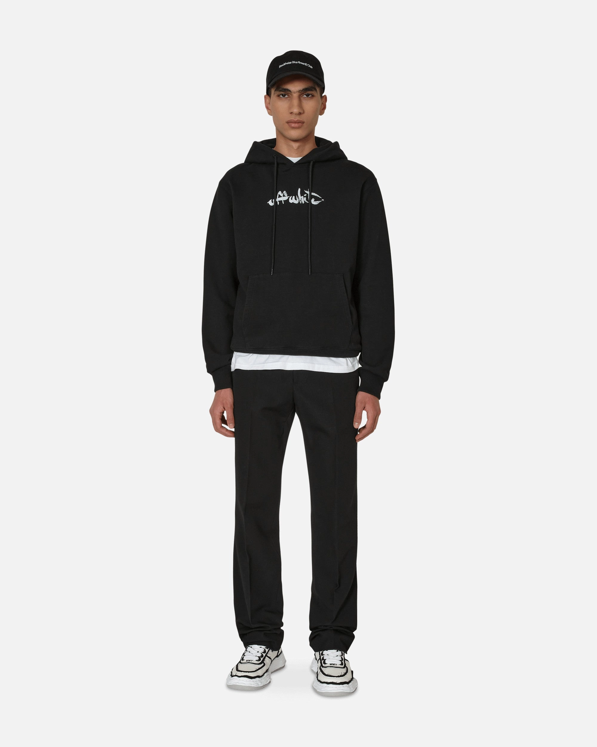 Buckle Dry Wool Slim Pants Black