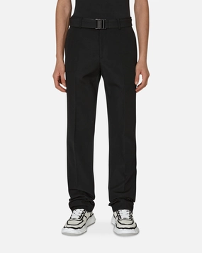 Buckle Dry Wool Slim Pants Black