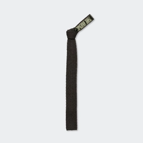 Cotton Knit Tie Solid - Olive