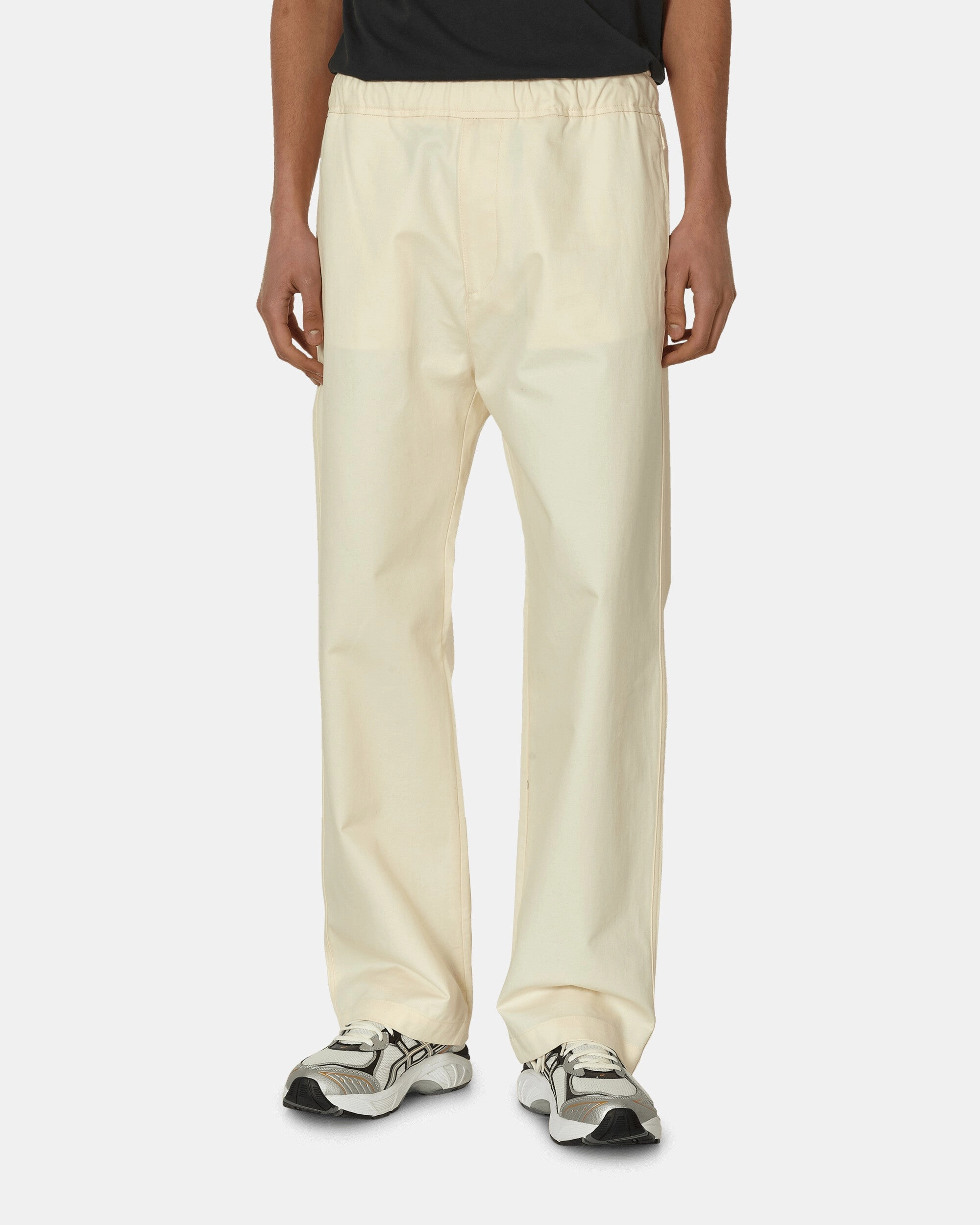 Cotton Poplin Trousers Beige