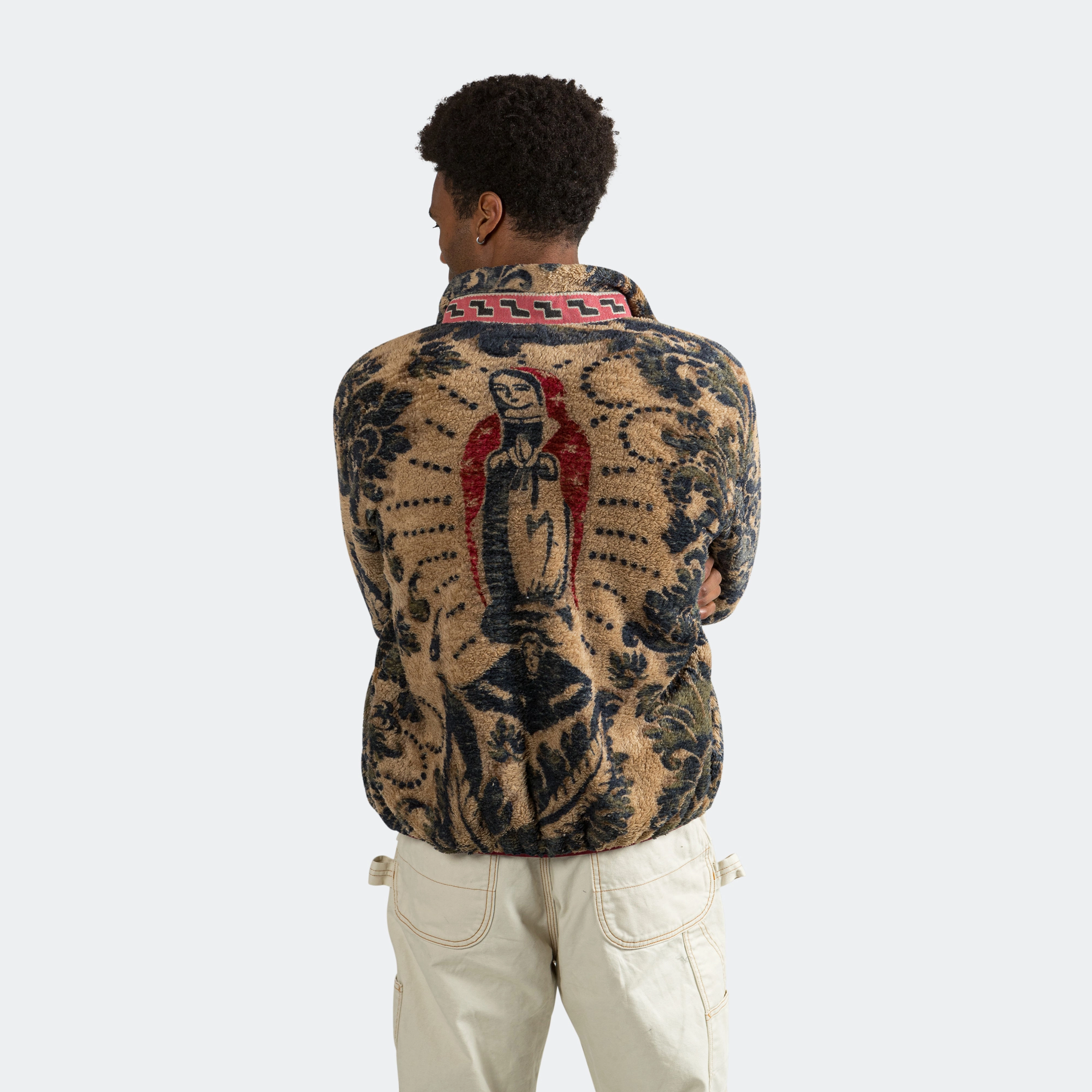 DAMASK Fleece ZIP Blouson (VirginMary) - Beige