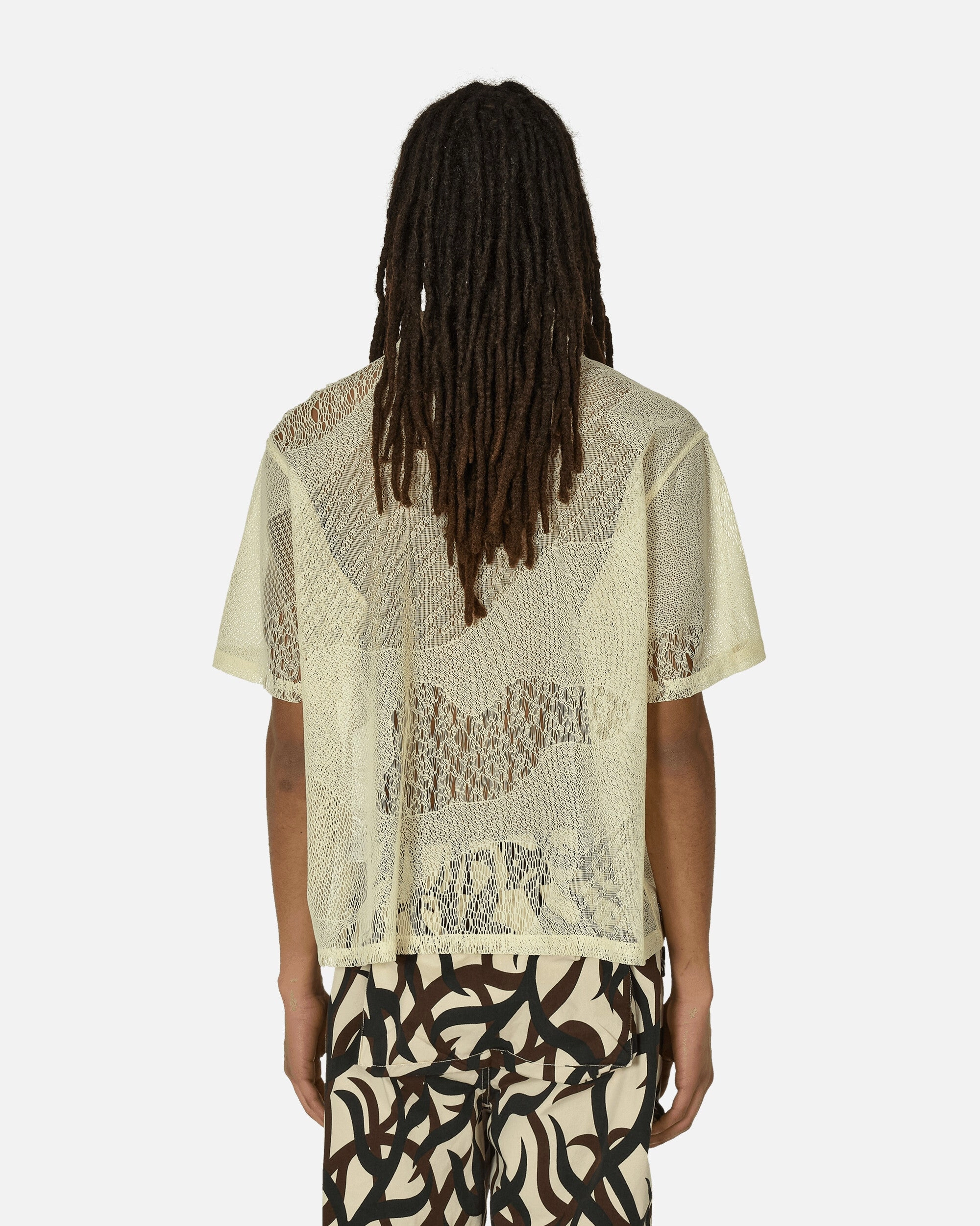 Engineered Mesh Button Shirt Natural
