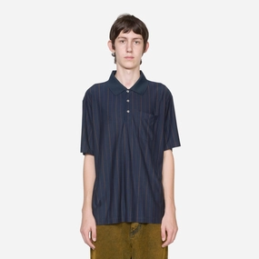 Fancy Polo Shirt Navy | Dark Brown