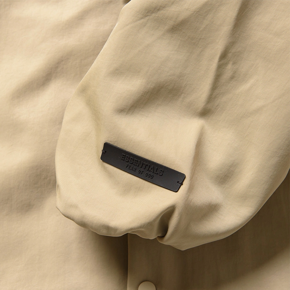 Fear Of God Essentials Textured Nylon Hooded Coaches Jacket - Desert Sand