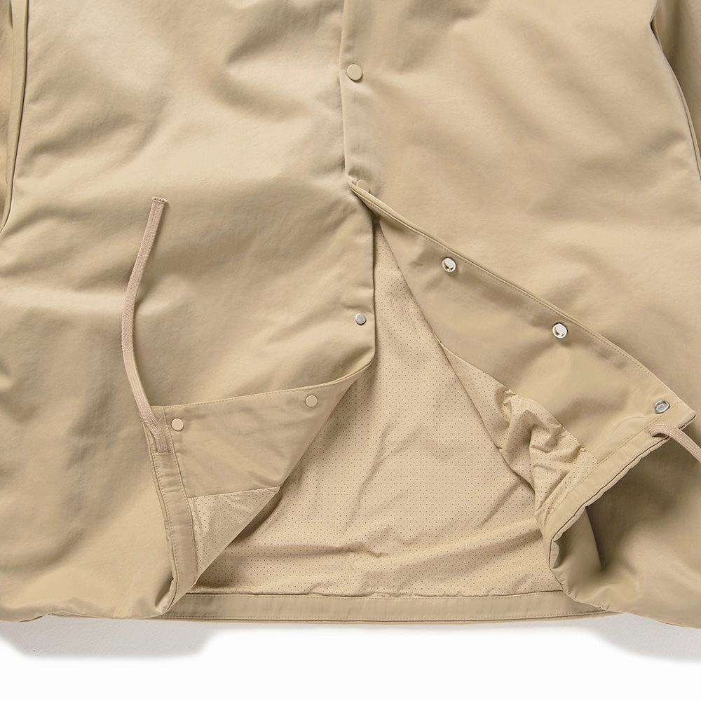 Fear Of God Essentials Textured Nylon Hooded Coaches Jacket - Desert Sand