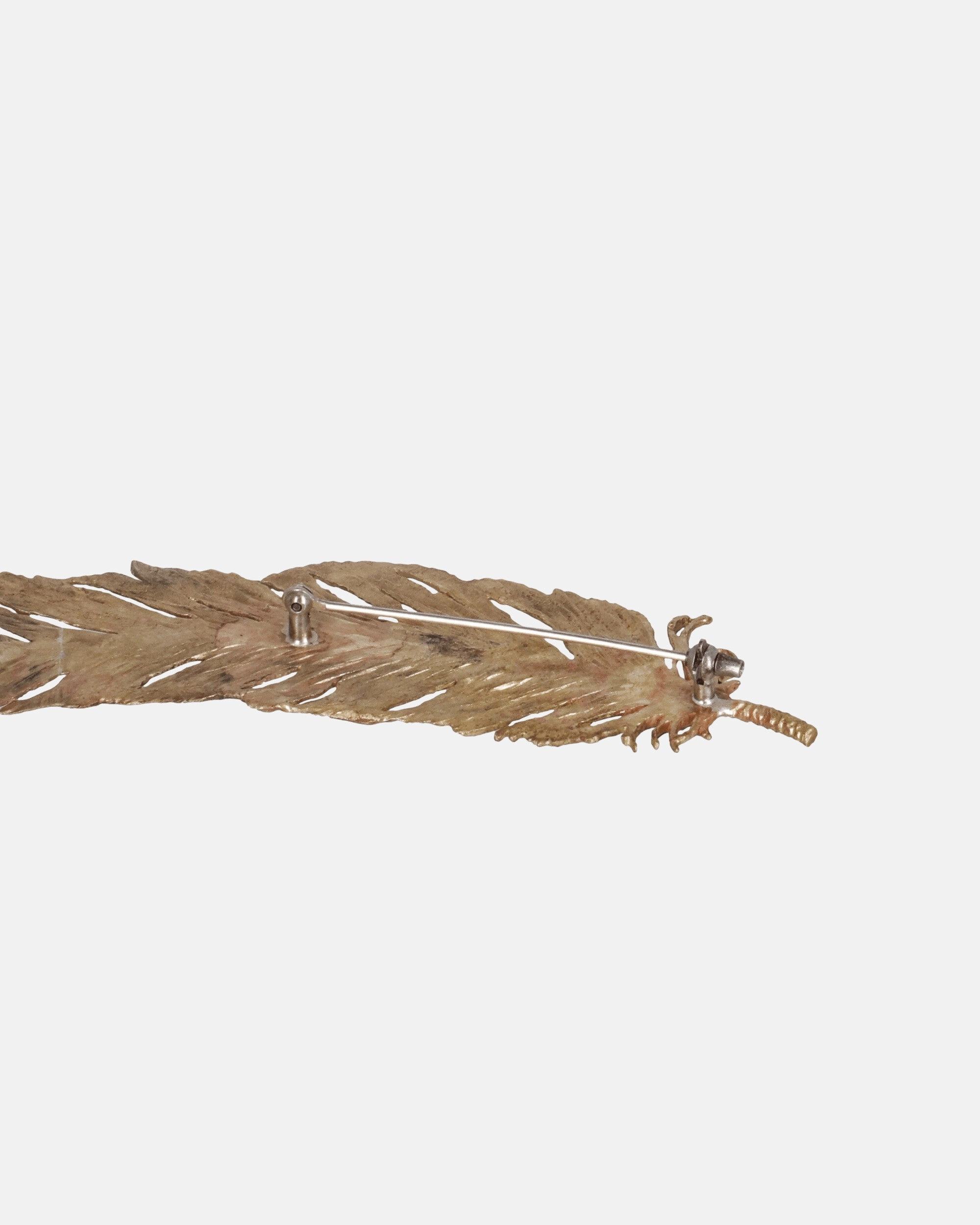 Feather Brooch Gold