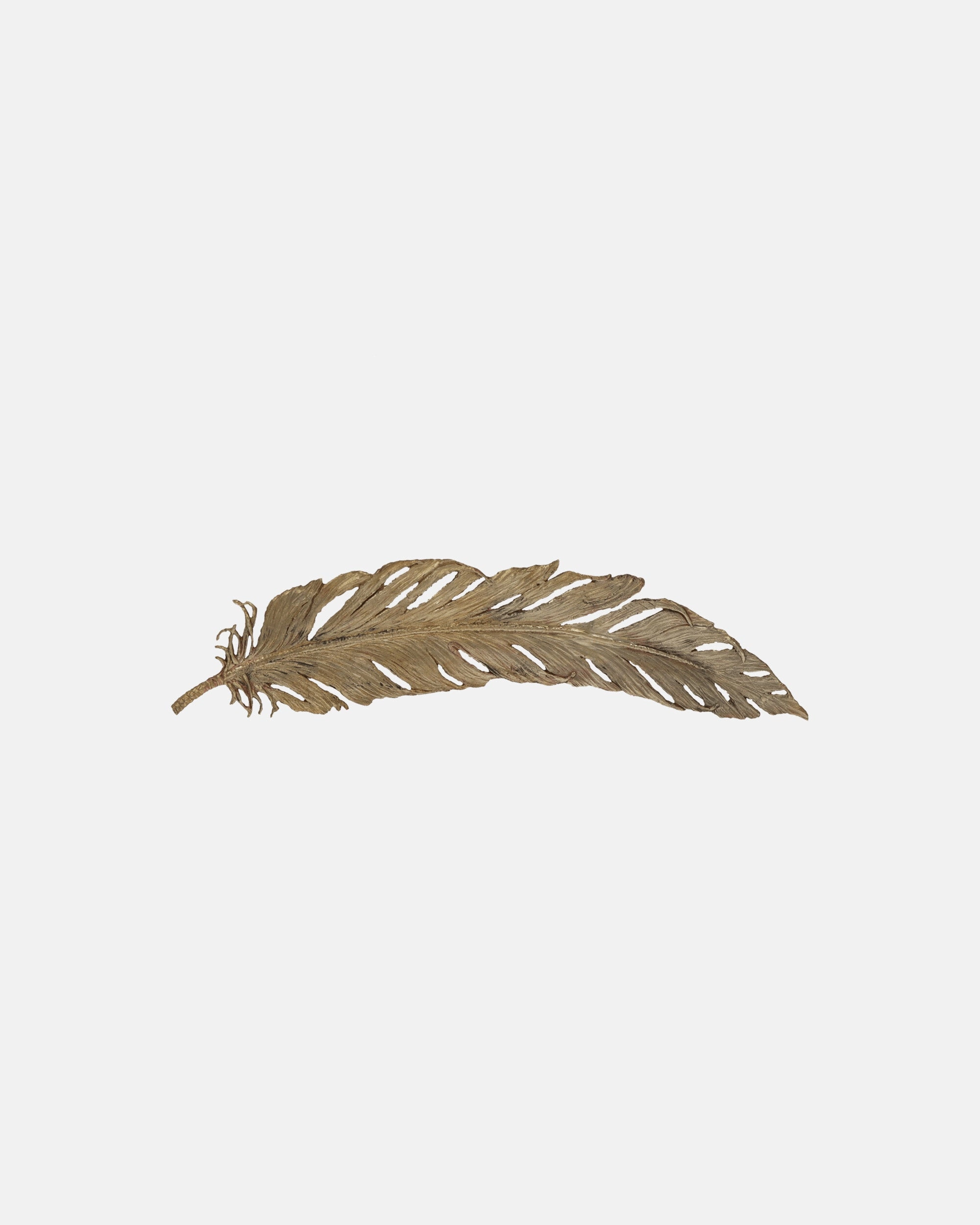 Feather Brooch Gold