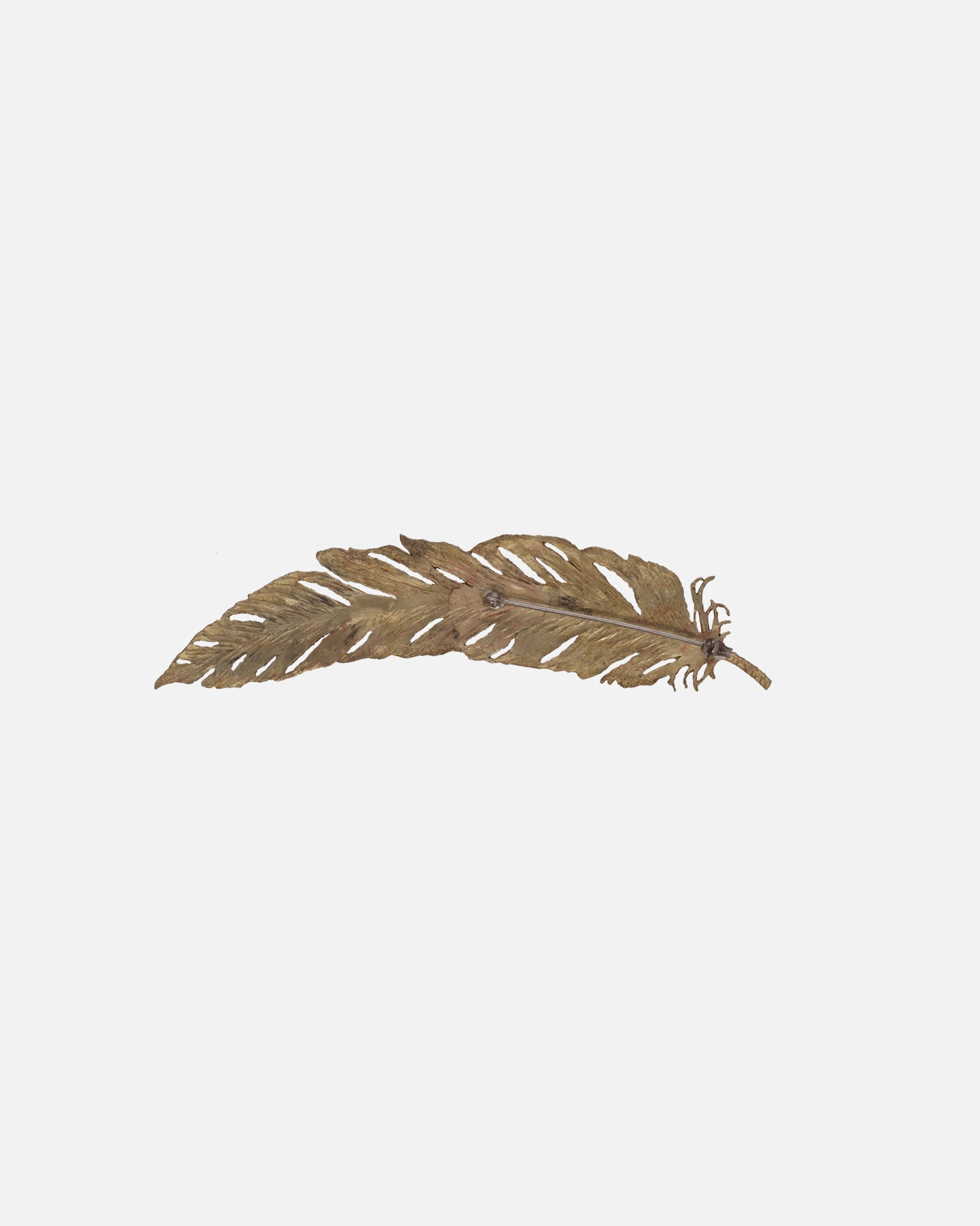 Feather Brooch Gold