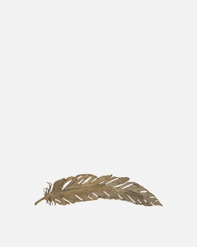 Feather Brooch Gold