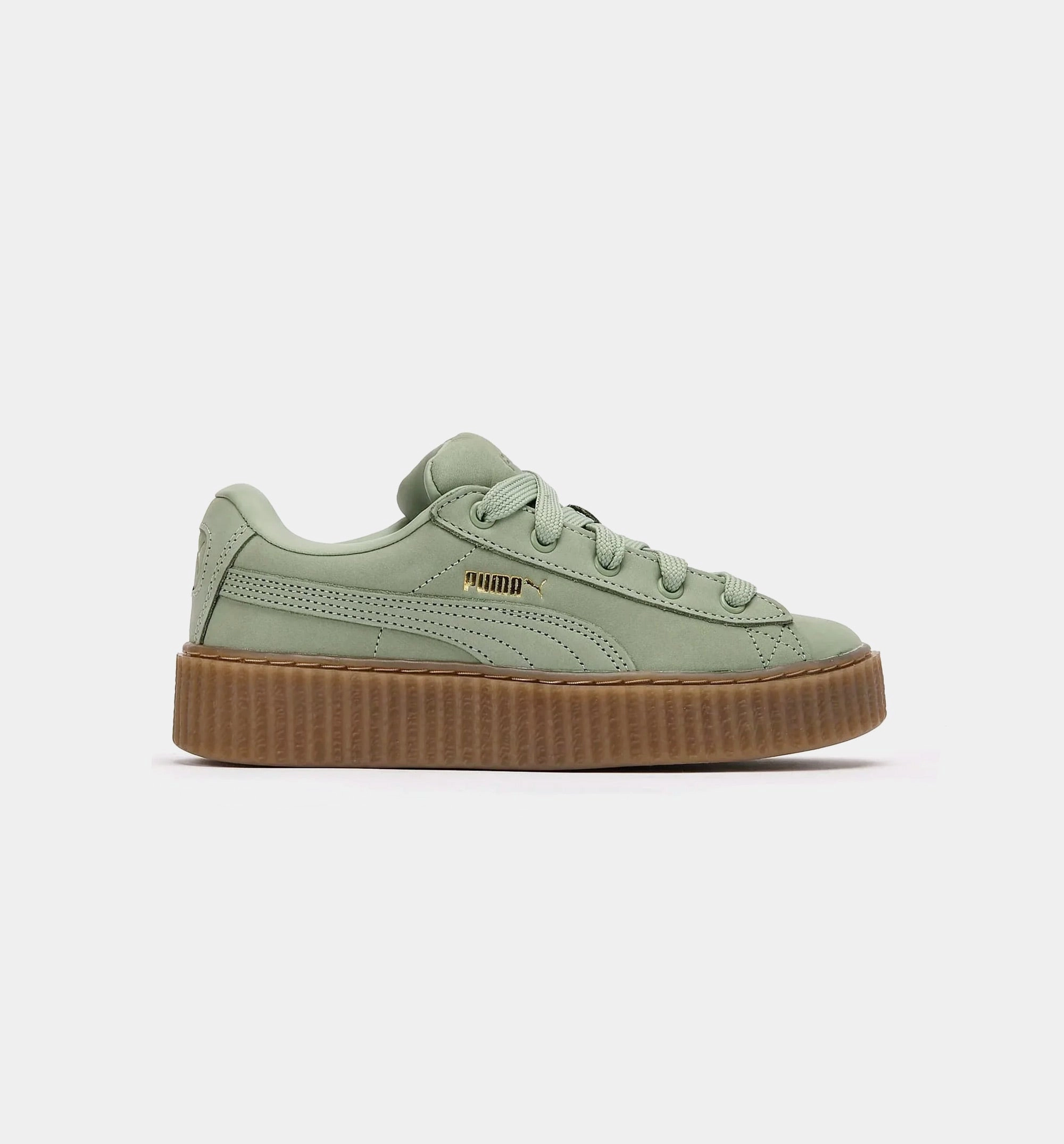 Fenty Creeper Phatty Earth Tone Preschool Lifestyle Shoe - Green Fog/Gold/Gum
