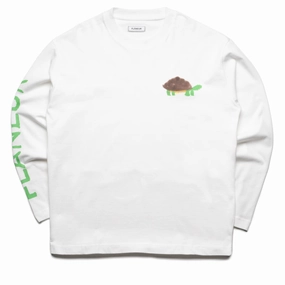 Flaneur Watercolor Turtle L/S Tee - White