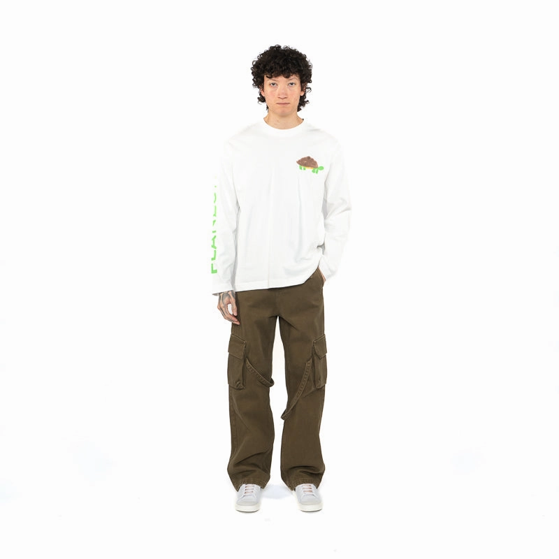 Flaneur Watercolor Turtle L/S Tee - White