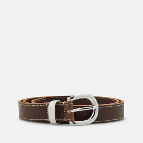 Forte Contrast 2.5cm Belt Brown