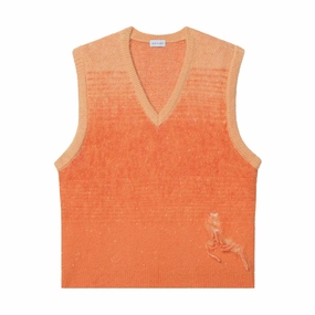Gradient Mohair Vest 'Sunkist'