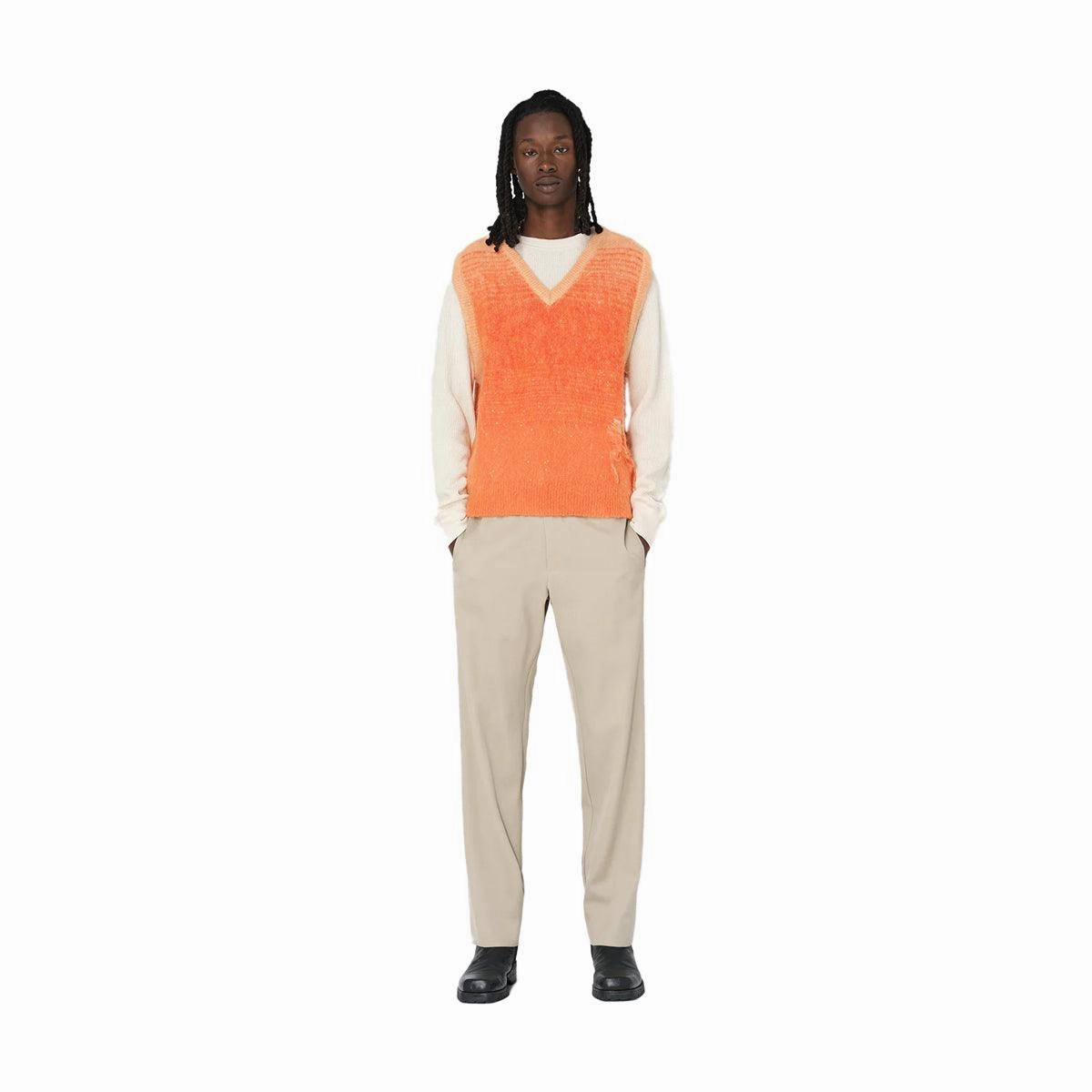 Gradient Mohair Vest 'Sunkist'