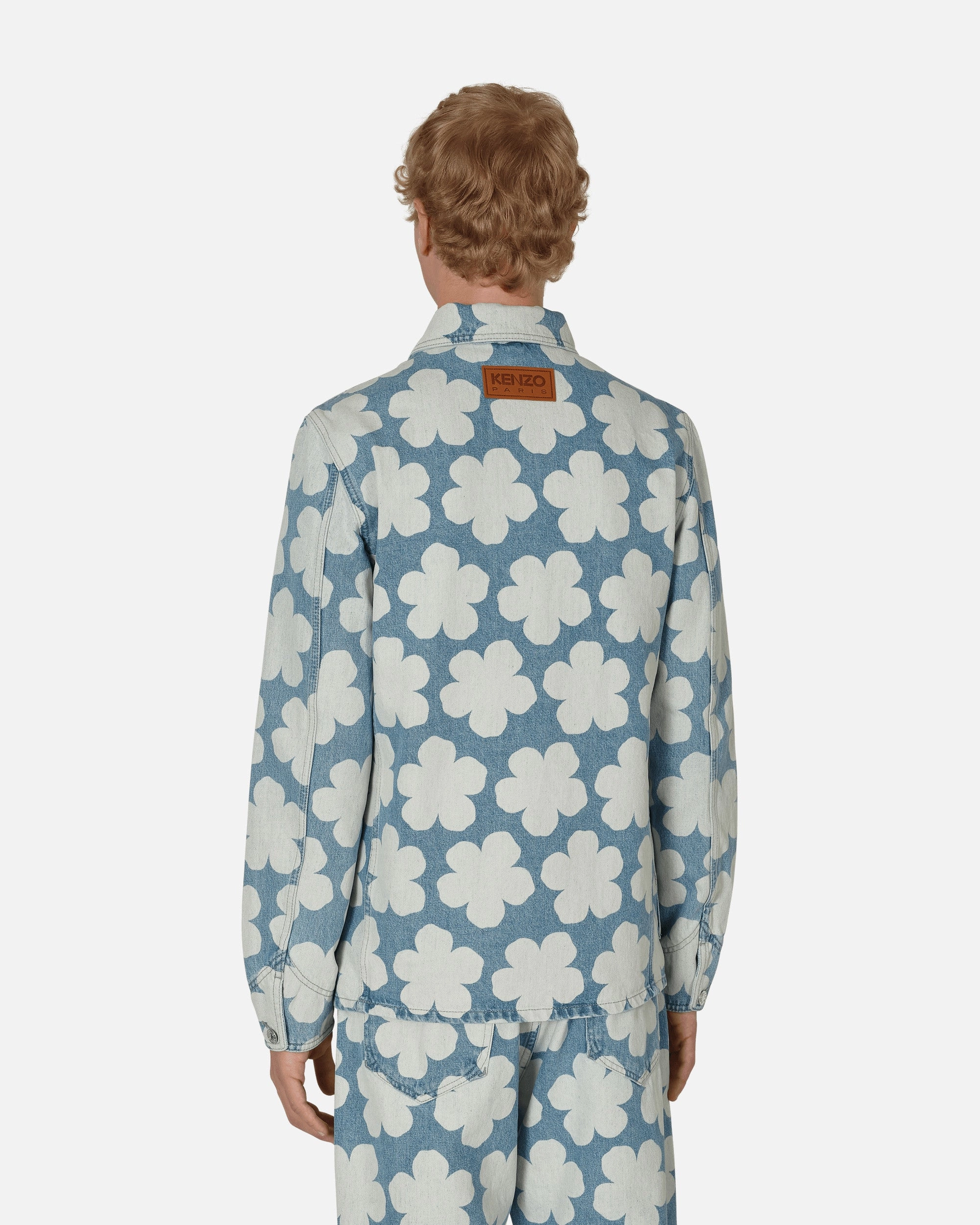 Hana Dots Denim Workwear Jacket Blue