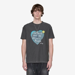 Heart Message T-Shirt Charcoal Grey