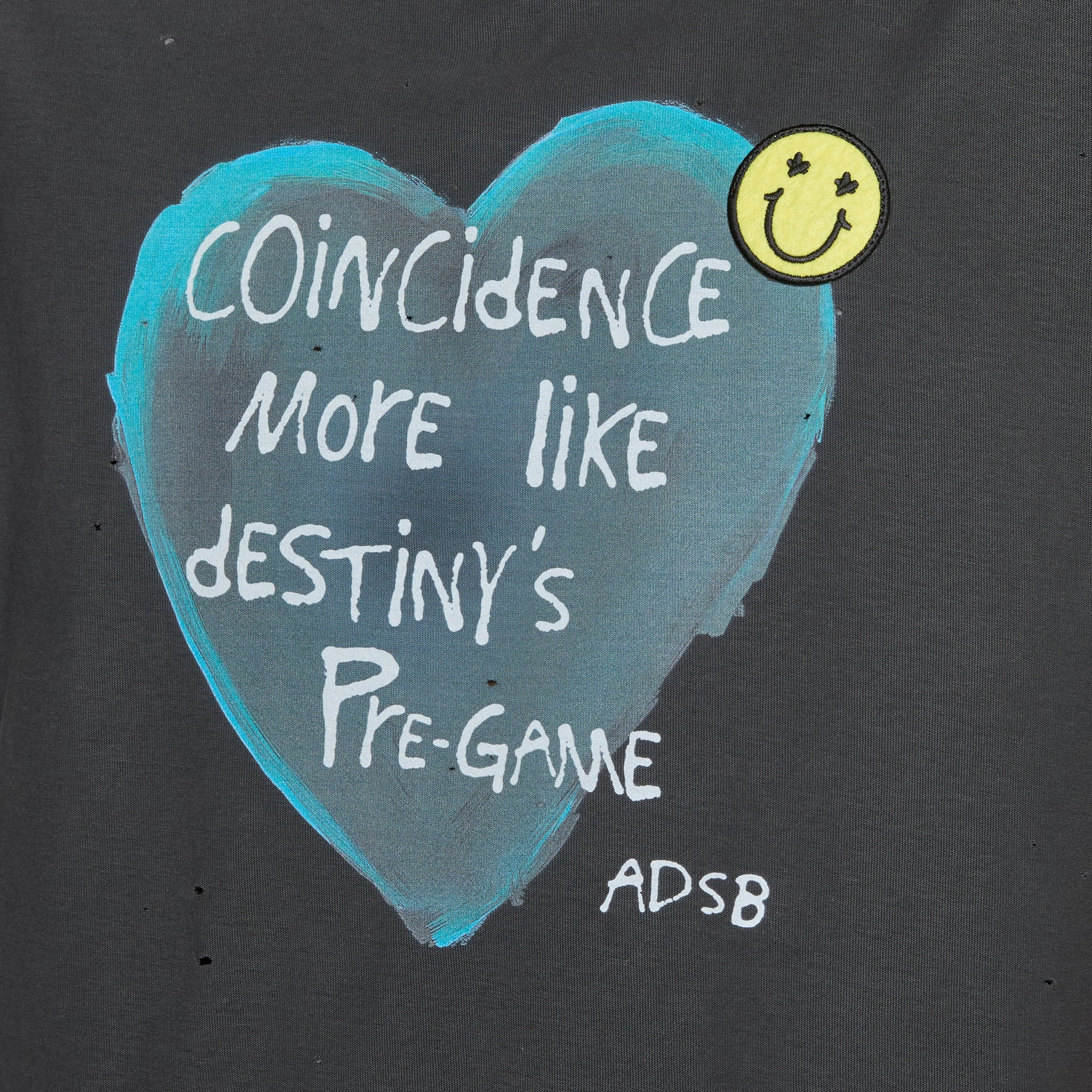 Heart Message T-Shirt Charcoal Grey