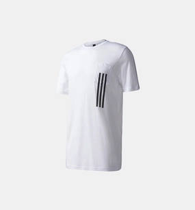 ID 3-Stripes Pocket Tee Men's - White/Black