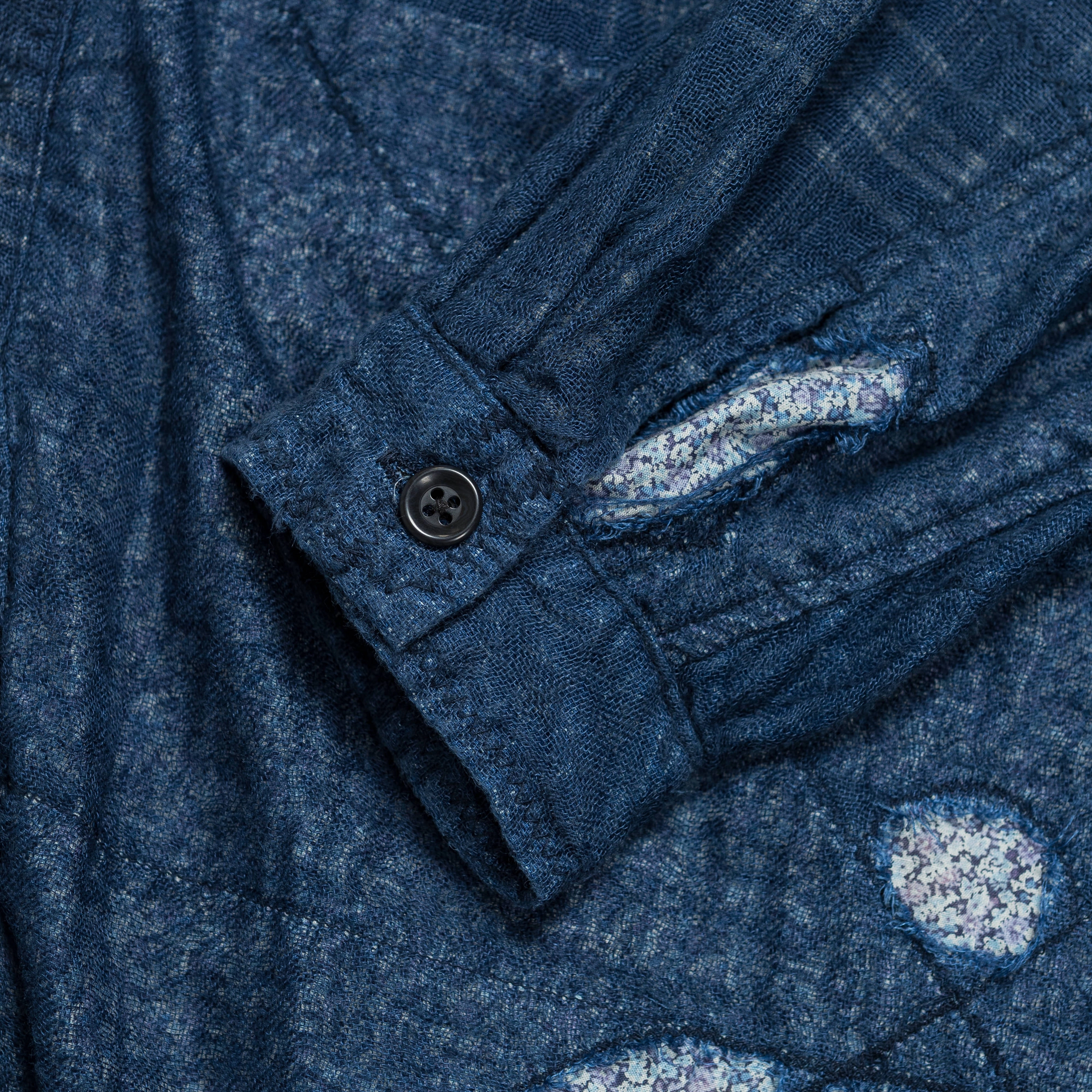 IDG Patchwork NORA-DOT TIGER JUDDBHAN Shirt - Indigo