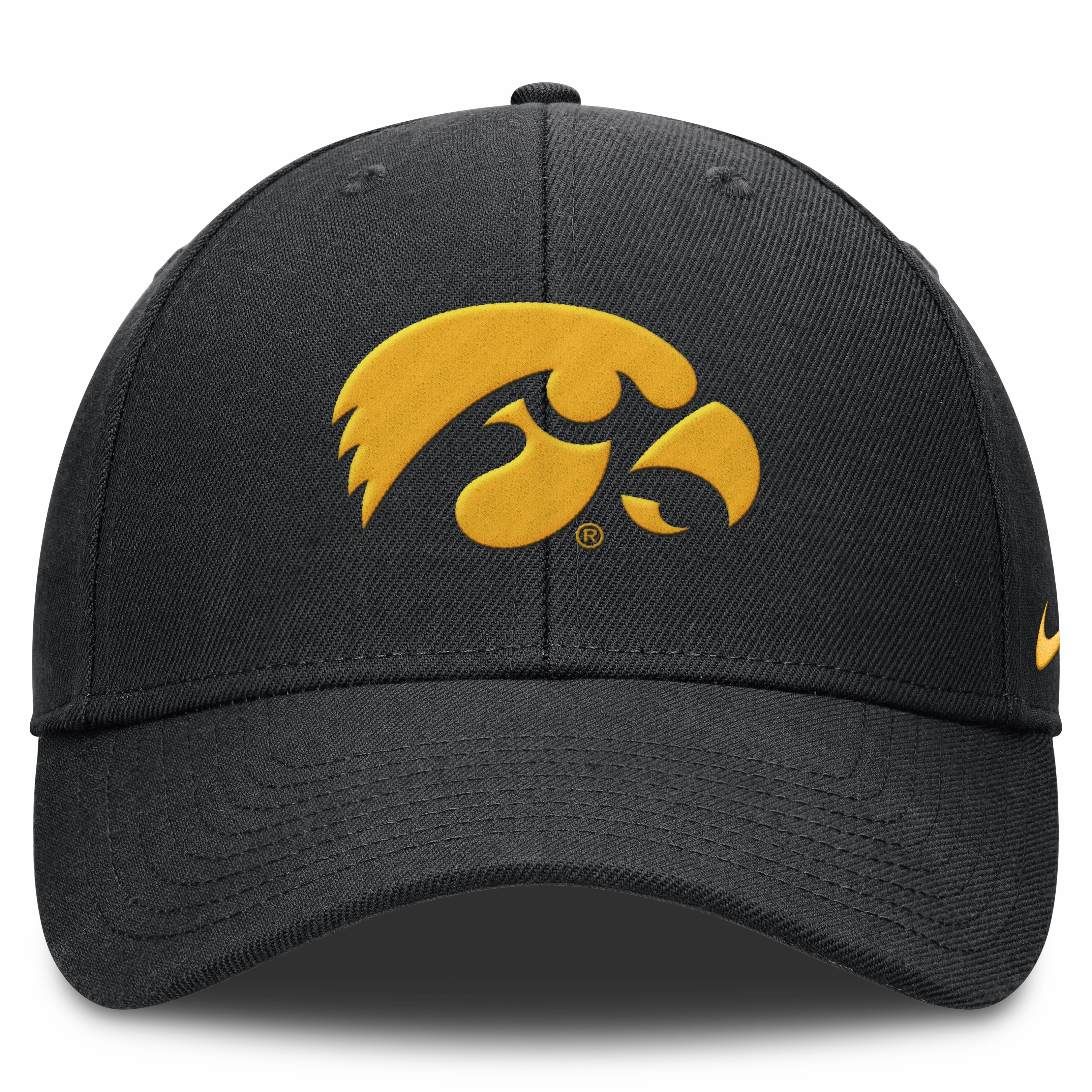 Iowa Hawkeyes Black Nike Rise Adjustable Hat