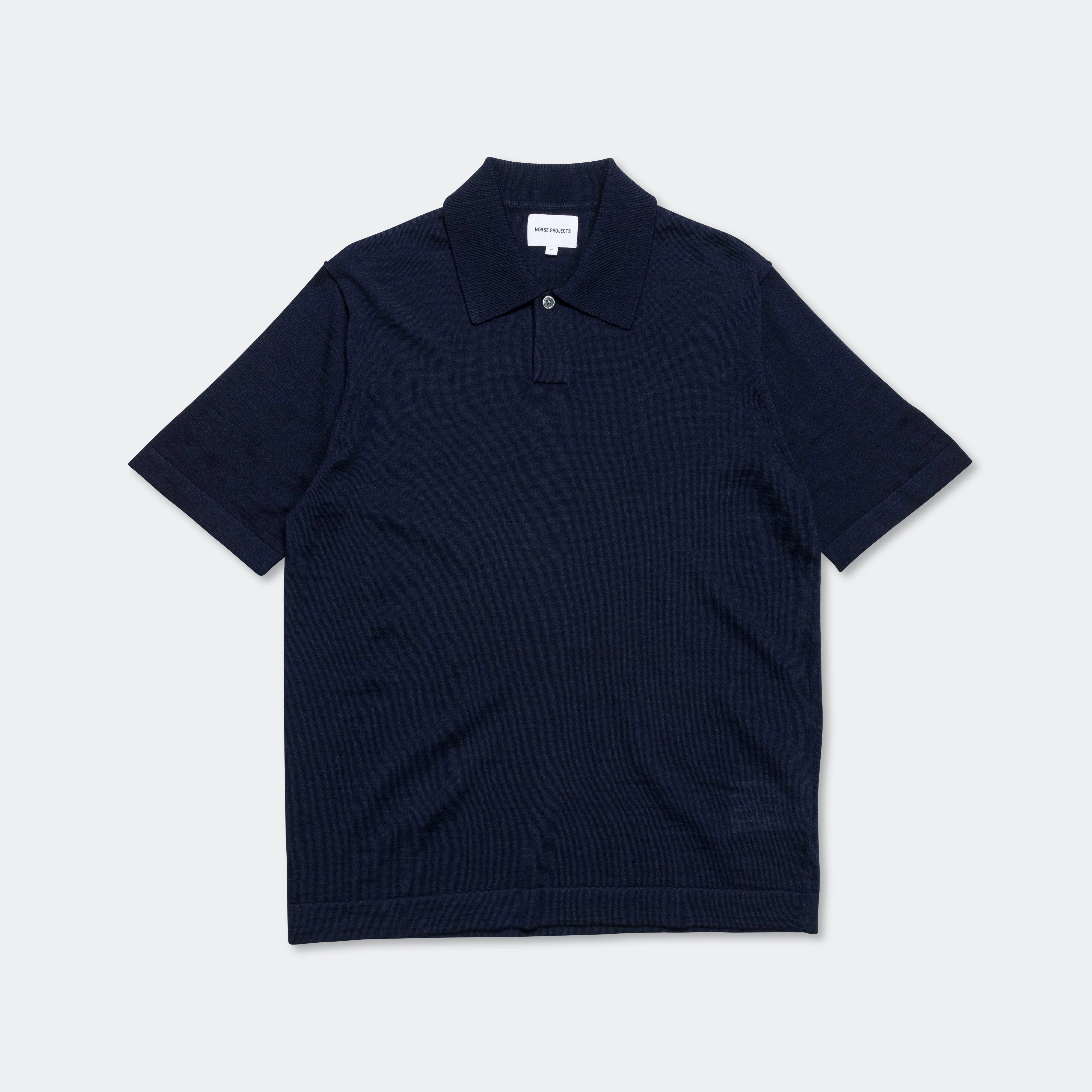 Jon Tech Merino SS Polo - Dark Navy