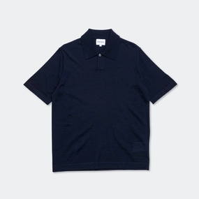Jon Tech Merino SS Polo - Dark Navy