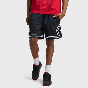 Jordan Dri-FIT Mesh Diamond Shorts Black / White - White