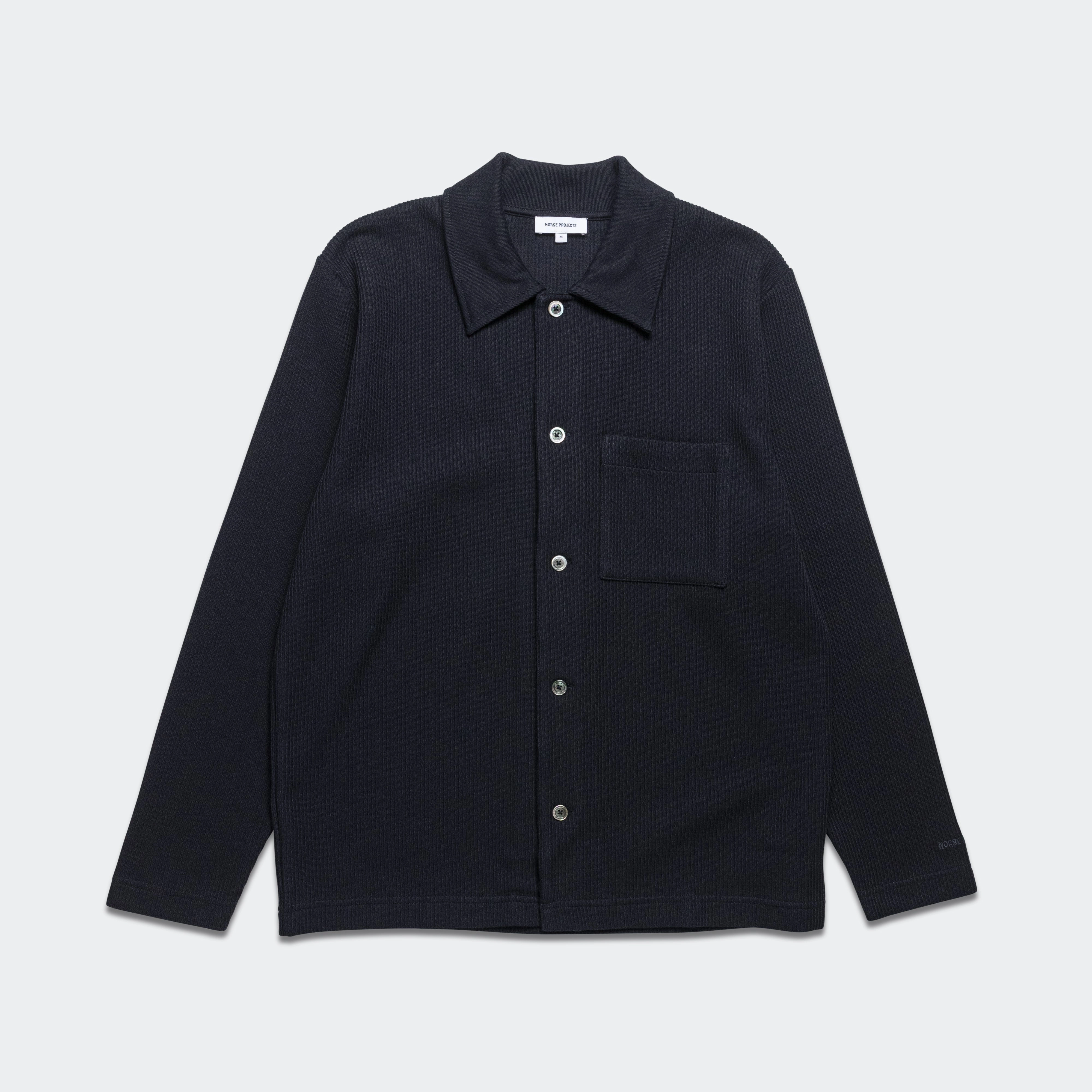 Jorn Double Face Overshirt - Dark Navy