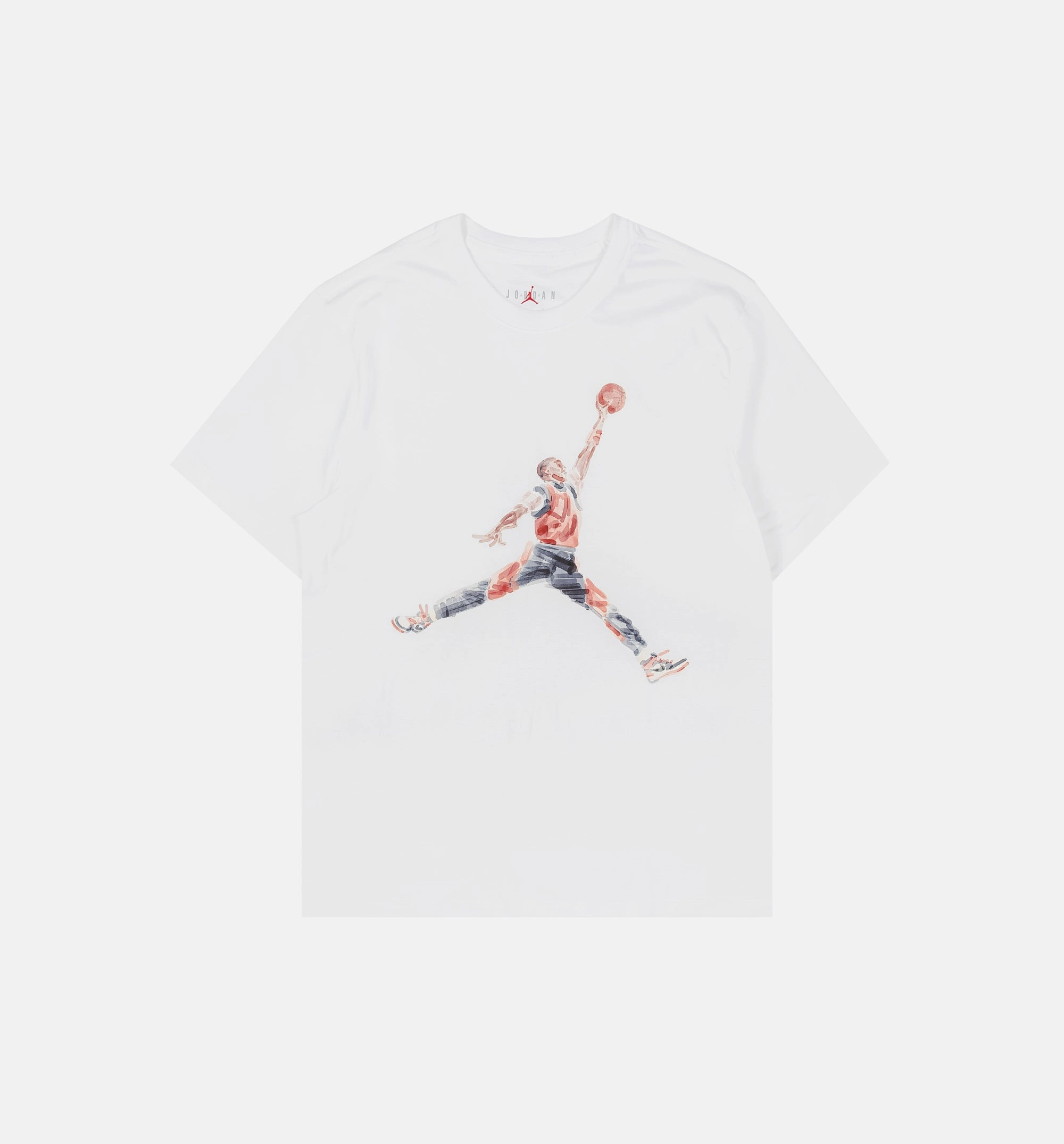 Jumpman Watercolor Mens Short Sleeve Shirt - White