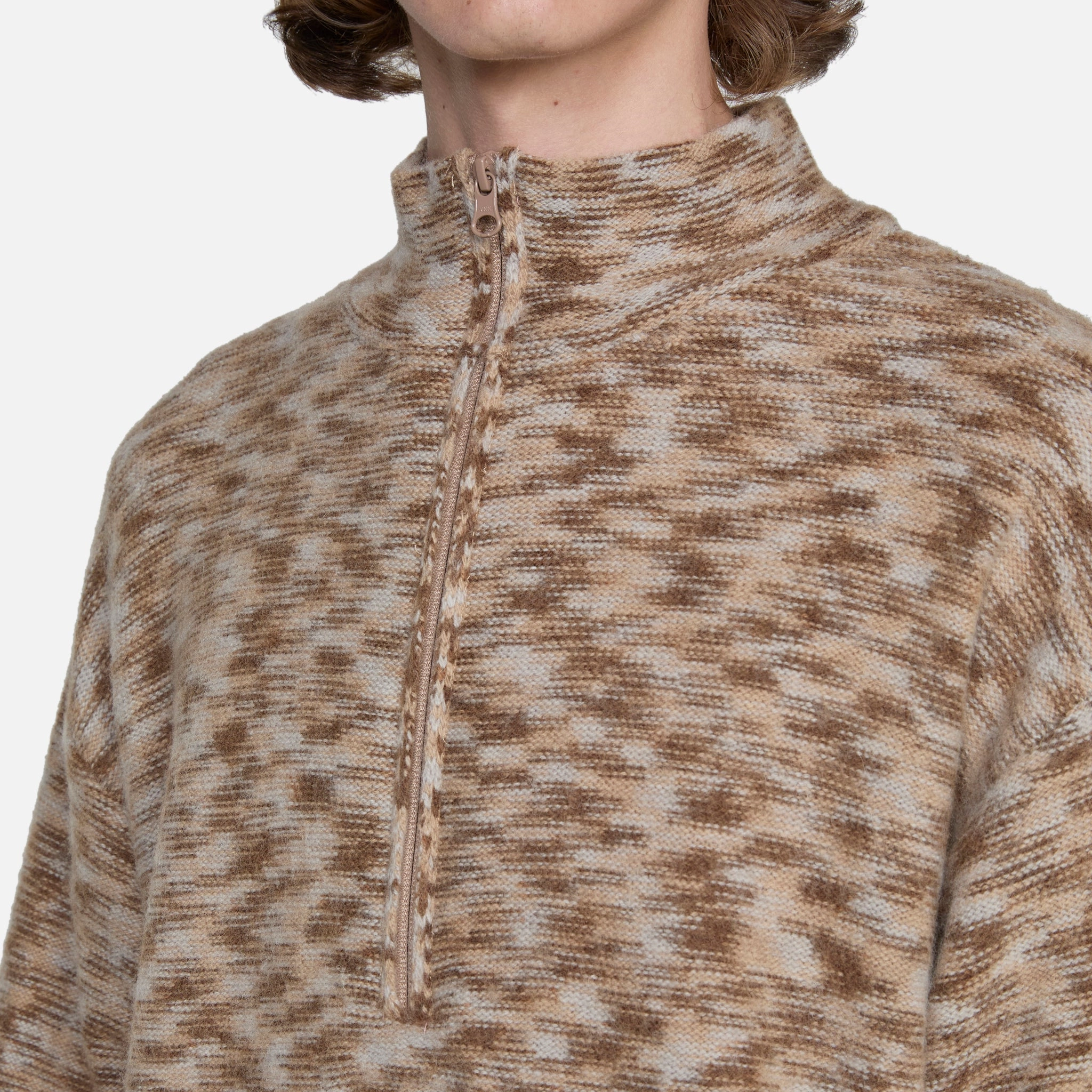 Kline Wool Half Zip Khaki