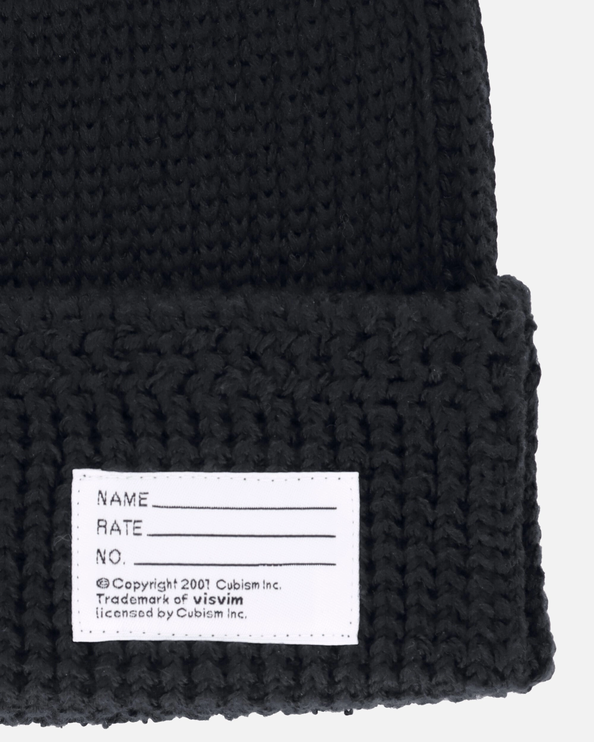Knit Cotton Beanie Black
