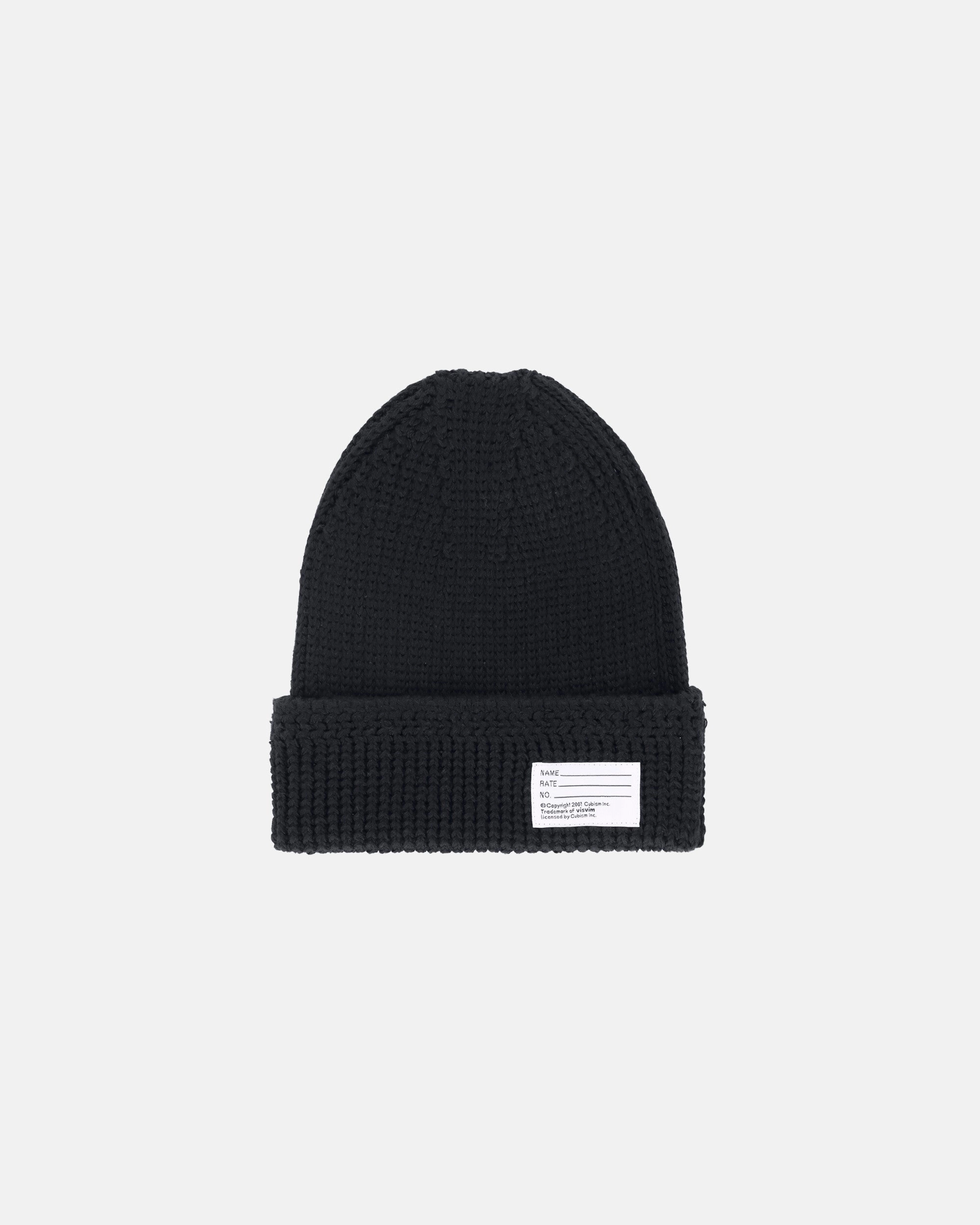 Knit Cotton Beanie Black