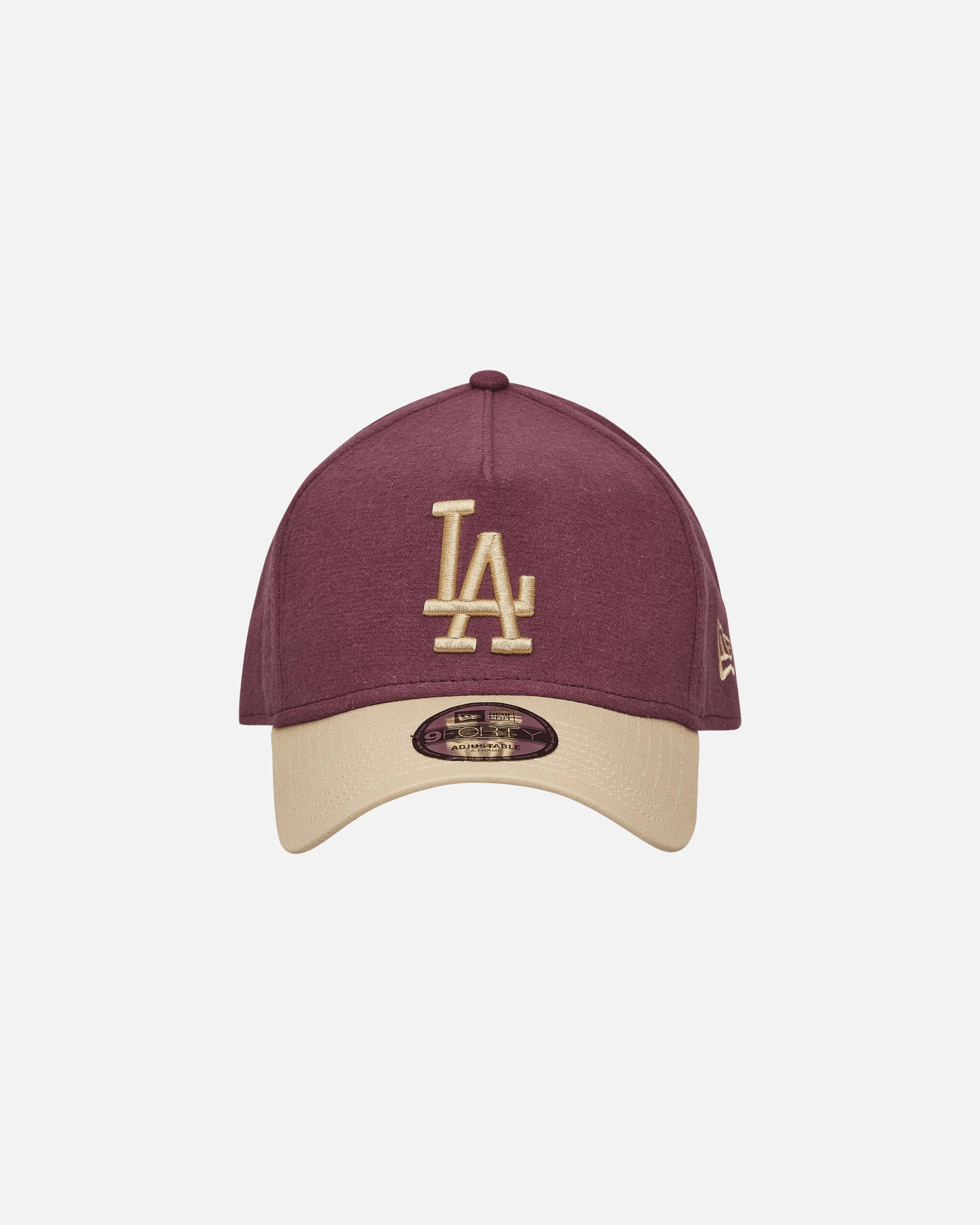 LA Dodgers Moleskin Crown 9FORTY A-Frame Adjustable Cap Dark Purple