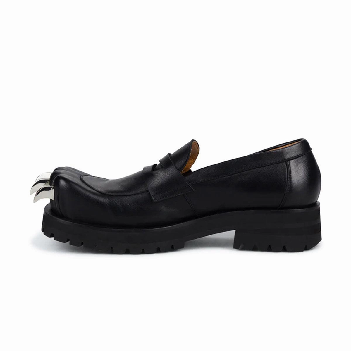 Leather Moccasin Moggies 'Black'