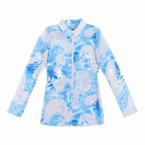 Lily Pads Zip Up Mesh L/S Shirt 'Last Splash AOP'