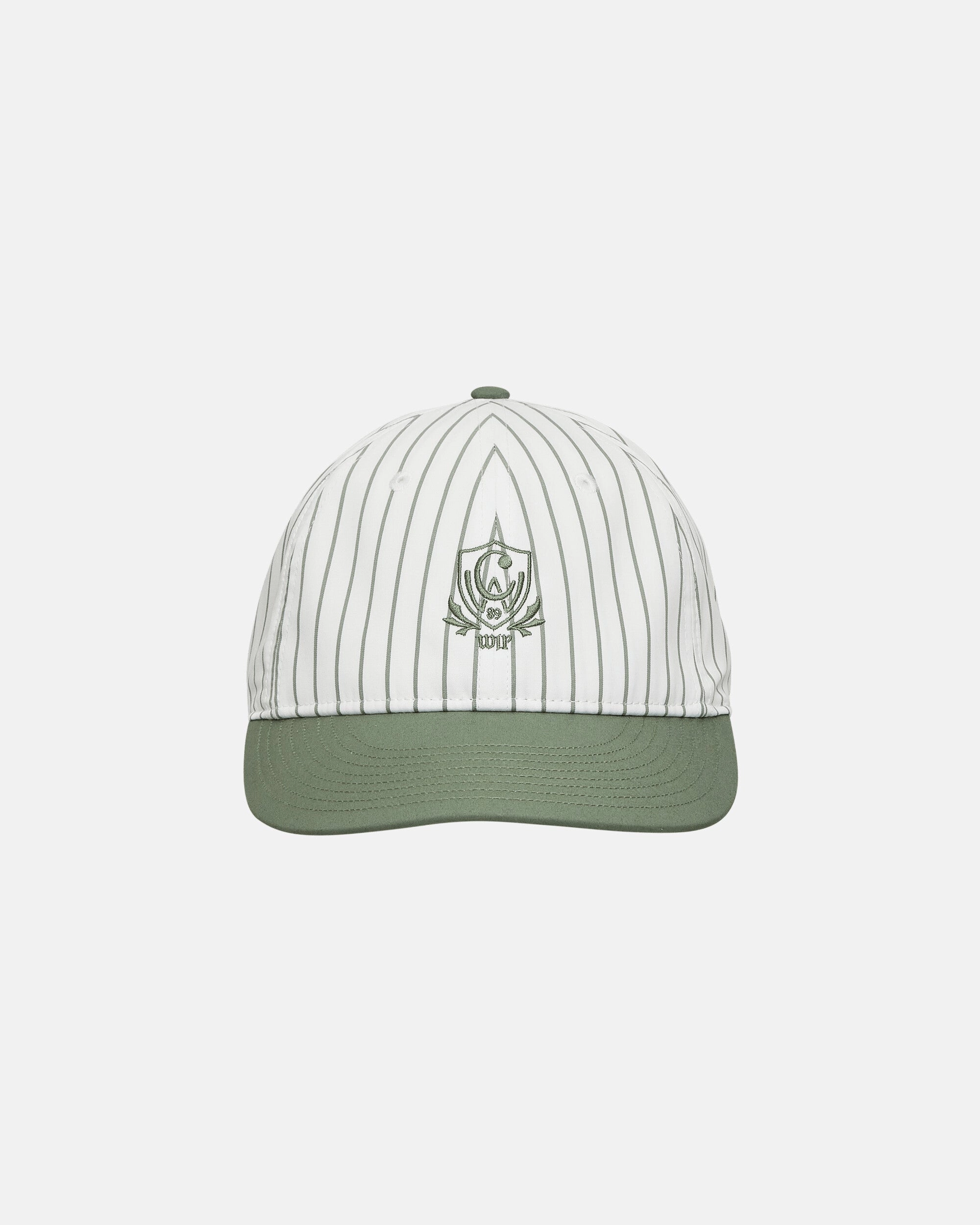 Linus Stripe Cap Park / White