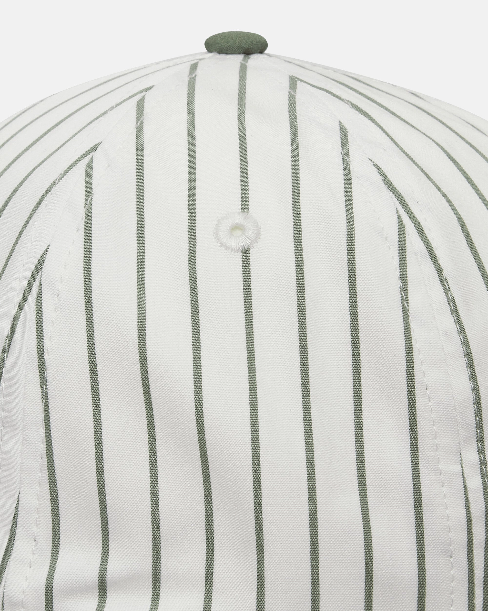 Linus Stripe Cap Park / White