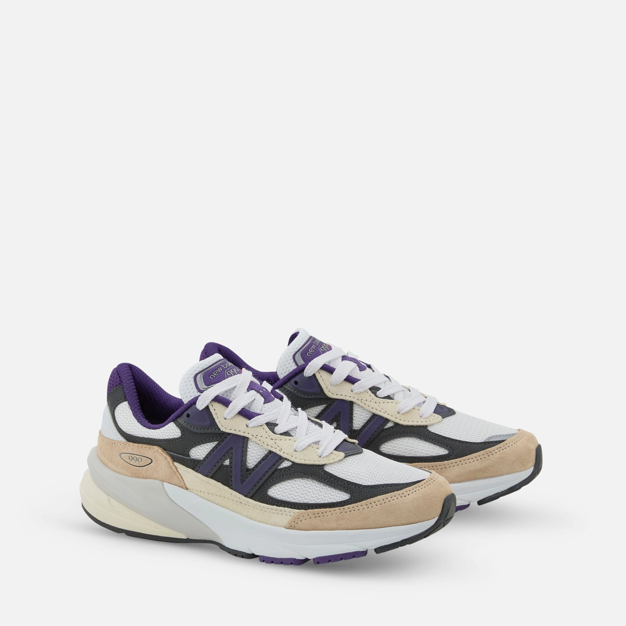 Made in USA 990v6 White | Black Plum | Phantom