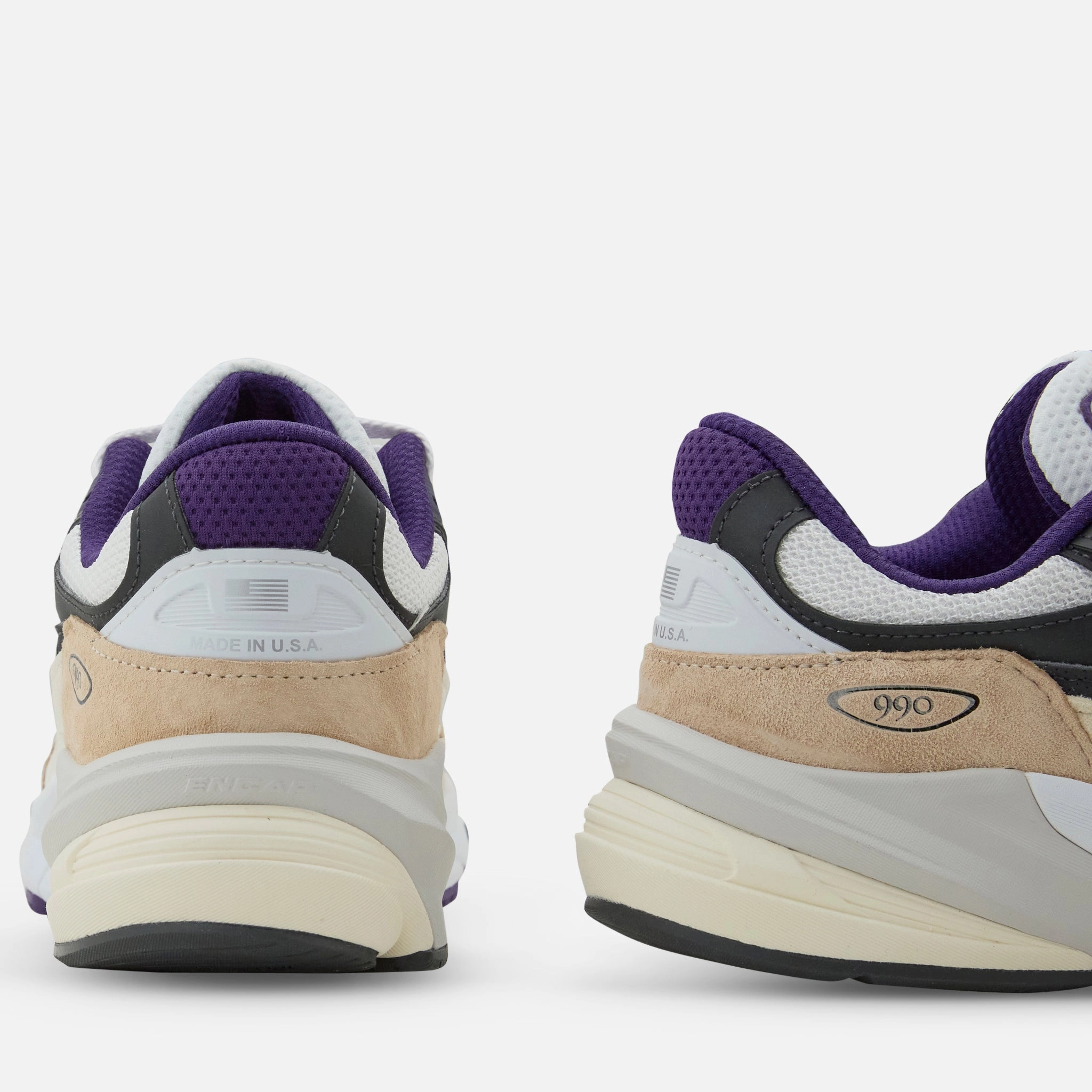 Made in USA 990v6 White | Black Plum | Phantom