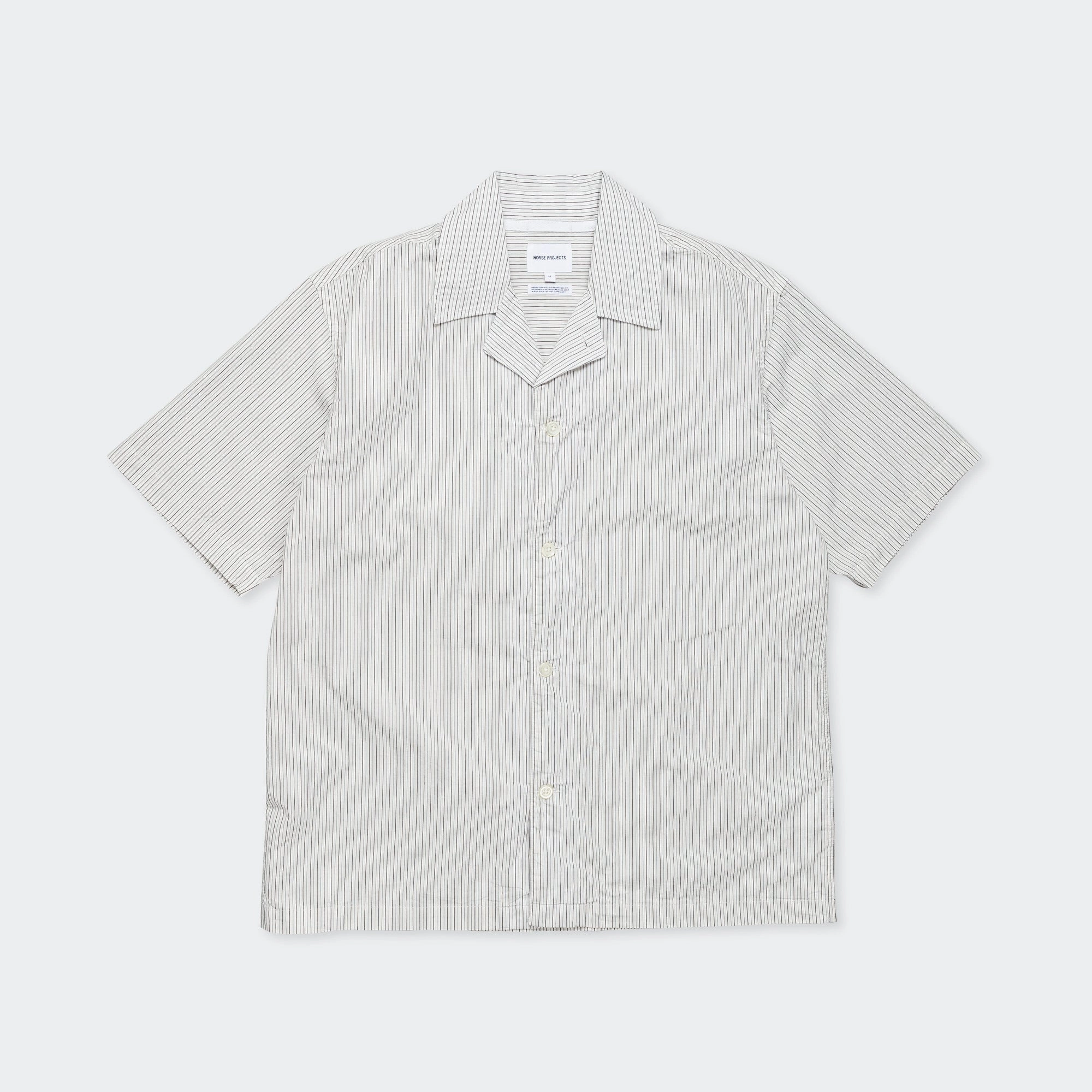 Mads Poplin Stripe SS - Ecru