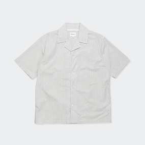 Mads Poplin Stripe SS - Ecru