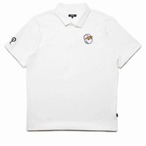 Malbon Golf Evergreen Performance Pique Polo - White