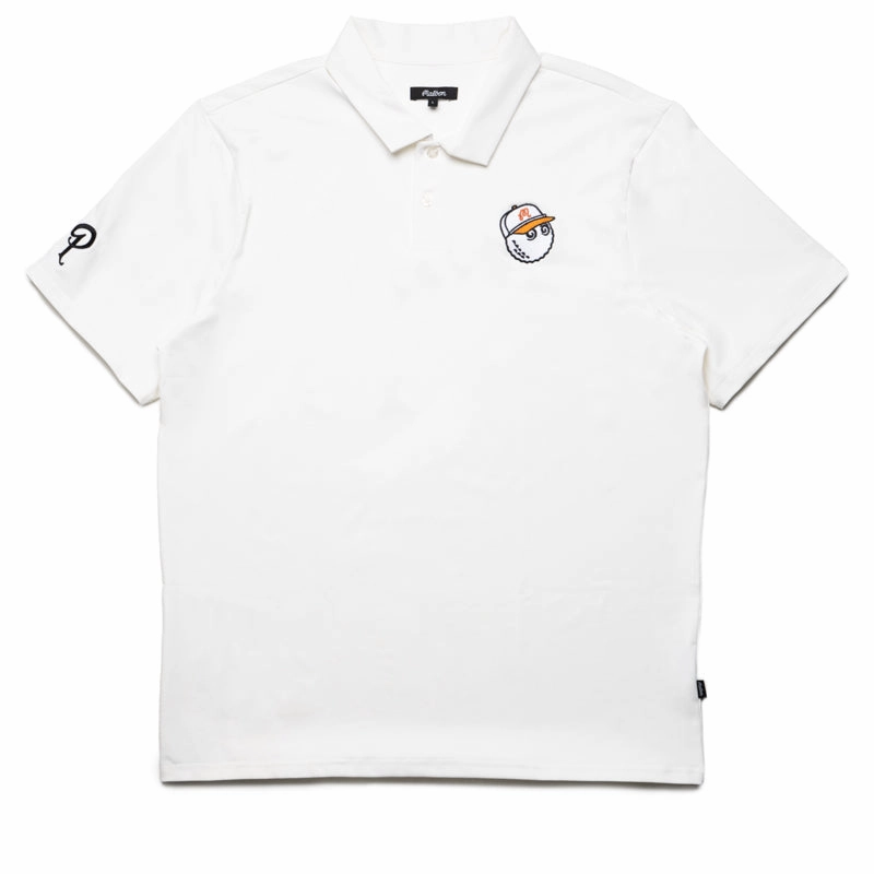 Malbon Golf Evergreen Performance Pique Polo - White