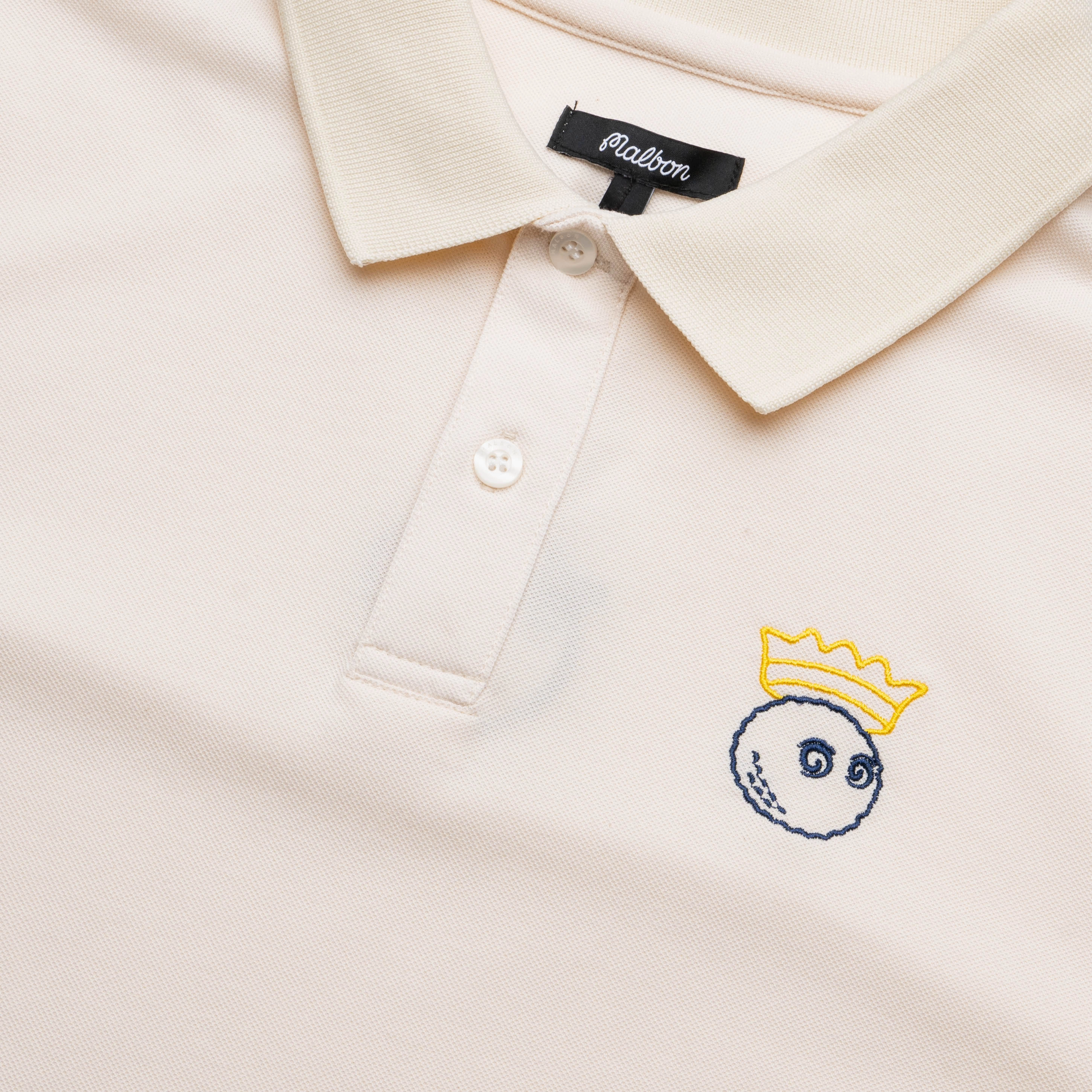 Malbon Golf Trophy Performance Pique Polo - Ivory