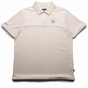 Malbon Golf Trophy Performance Pique Polo - Ivory